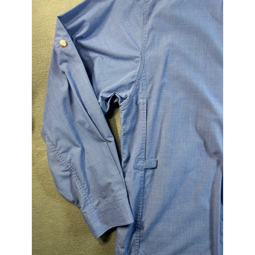 Men's EXOFFICIO Insect Shield Blue Long Sleeve Fishing Shirt Size XL - Picture 5 of 8